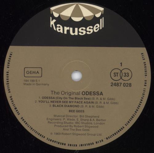 The Bee Gees Odessa 2-LP vinyl record set (Double LP Album) German BGE2LOD580080