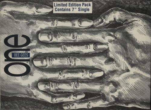 The Bee Gees One - Interlocking Finger Sleeve 7" vinyl single (7 inch record / 45) UK BGE07ON39654