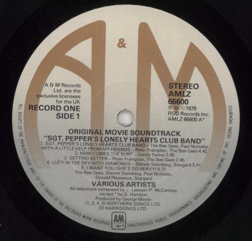 The Bee Gees Sgt. Pepper's Lonely Hearts Club Band 2-LP vinyl record set (Double LP Album) UK BGE2LSG636052