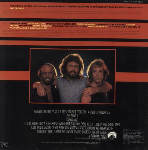 The Bee Gees Staying Alive vinyl LP album (LP record) UK BGELPST251161