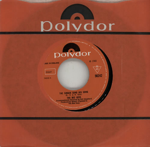 The Bee Gees The Singer Sang His Song 7" vinyl single (7 inch record / 45) UK BGE07TH579524