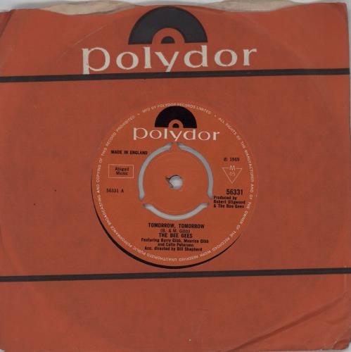 The Bee Gees Tomorrow, Tomorrow - 3pr 7" vinyl single (7 inch record / 45) UK BGE07TO753982