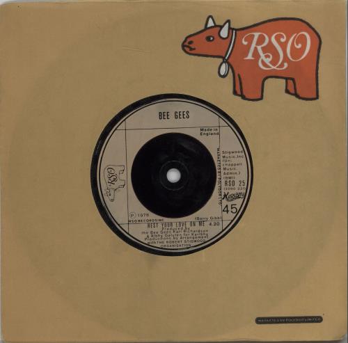 The Bee Gees Too Much Heaven 7" vinyl single (7 inch record / 45) UK BGE07TO184698