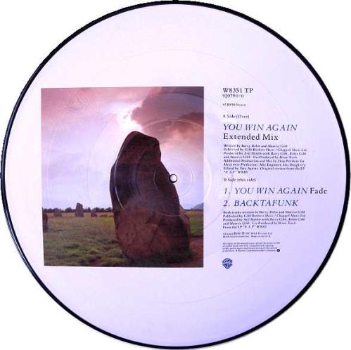 The Bee Gees You Win Again 12" vinyl picture disc (12 inch picture record) UK BGE2PYO60179