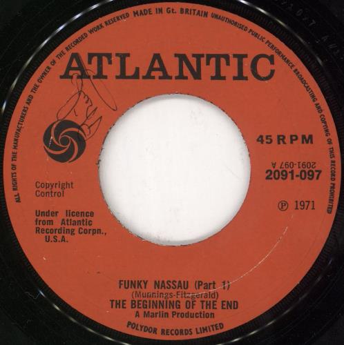 The Beginning Of The End Funky Nassau - 1st 7" vinyl single (7 inch record / 45) UK EN007FU728282