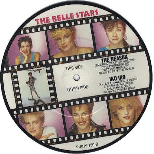 The Belle Stars Iko Iko 7" vinyl picture disc (7 inch picture disc single) UK BST7PIK46177