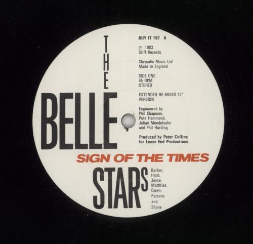 The Belle Stars Sign Of The Times 12" vinyl single (12 inch record / Maxi-single) UK BST12SI25444
