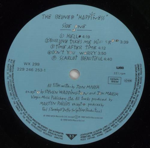 The Beloved Happiness vinyl LP album (LP record) German BELLPHA245331