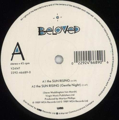 The Beloved The Sun Rising - Promo Stickered 12" vinyl single (12 inch record / Maxi-single) UK BEL12TH825017