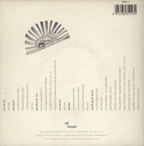 The Bible Graceland 7" vinyl single (7 inch record / 45) UK BIB07GR193810