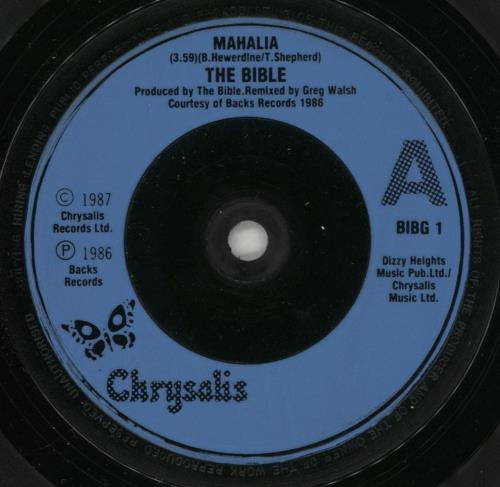 The Bible Graceland 7" vinyl single (7 inch record / 45) UK BIB07GR193810