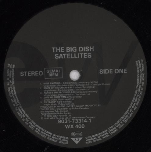 The Big Dish Satellites vinyl LP album (LP record) UK BGDLPSA525693