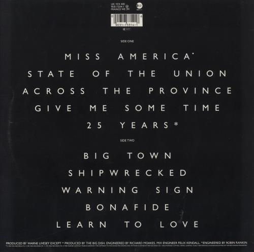 The Big Dish Satellites vinyl LP album (LP record) UK BGDLPSA525693