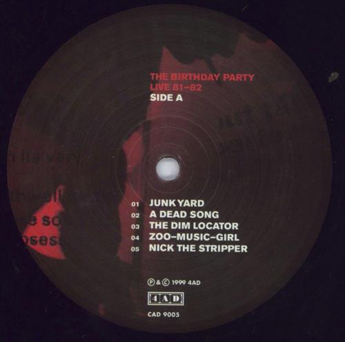 The Birthday Party Live 81-82 2-LP vinyl record set (Double LP Album) UK TBP2LLI832046