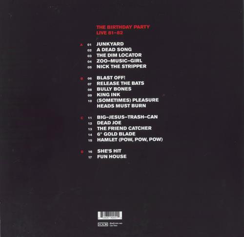 The Birthday Party Live 81-82 2-LP vinyl record set (Double LP Album) UK TBP2LLI832046