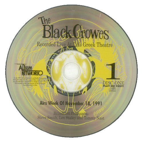 The Black Crowes A Live Concert Special 2 CD album set (Double CD) US CRW2CAL141756