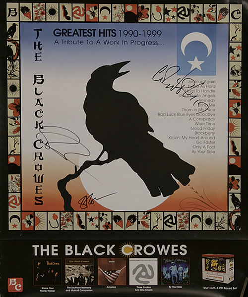 The Black Crowes Greatest Hits 1990-1999 - Autographed poster US CRWPOGR505590