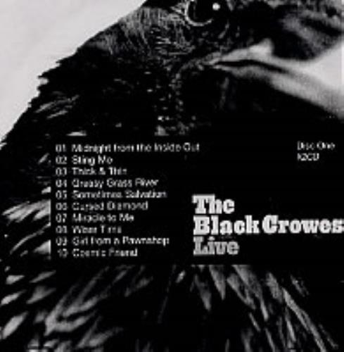 The Black Crowes Live CD-R acetate US CRWCRLI221856
