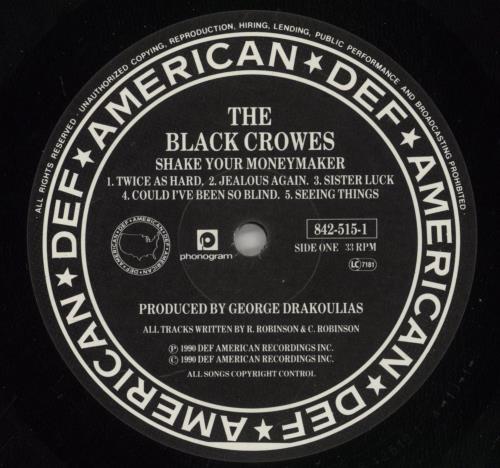 The Black Crowes Shake Your Money Maker - Stickered - VG/EX vinyl LP album (LP record) UK CRWLPSH877782