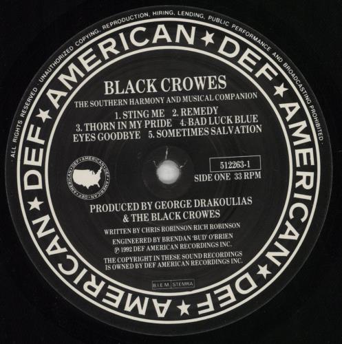 The Black Crowes The Southern Harmony And Musical Companion - VG+ vinyl LP album (LP record) Dutch CRWLPTH851120