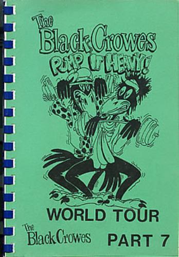 The Black Crowes Tour Itinerary book US CRWBKTO171898