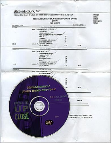 The Black Crowes Up Close 2 CD album set (Double CD) US CRW2CUP155625