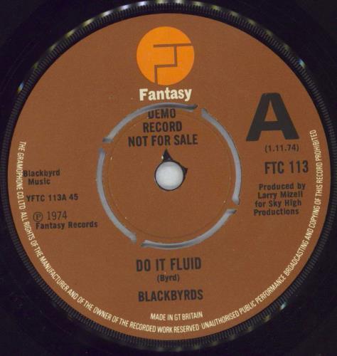 The Blackbyrds Do It Fluid - Demo 7" vinyl single (7 inch record / 45) UK 8KB07DO826137
