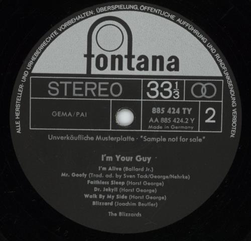 The Blizzards I'm Your Guy vinyl LP album (LP record) German 96FLPIM881879