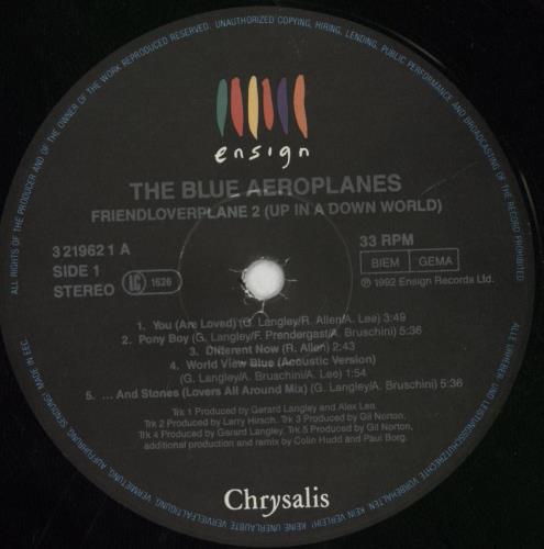 The Blue Aeroplanes Friendloverplane 2 (Up In A Down World) 2-LP vinyl record set (Double LP Album) German BAE2LFR659281