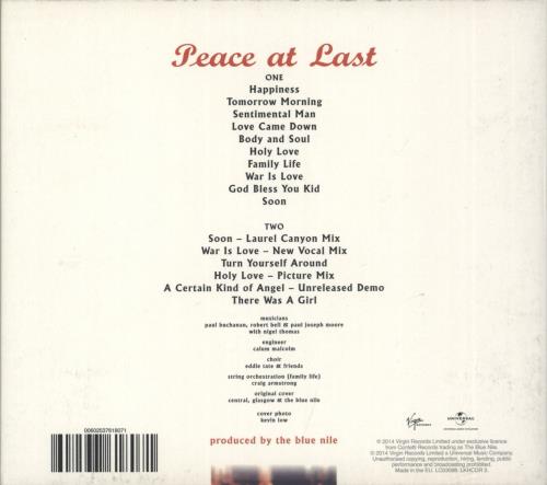 The Blue Nile Peace at Last - Remastered Collector's Edition 2 CD album set (Double CD) UK NIL2CPE736615