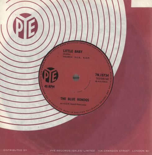 The Blue Rondos Little Baby - solid 7" vinyl single (7 inch record / 45) UK UPY07LI716664