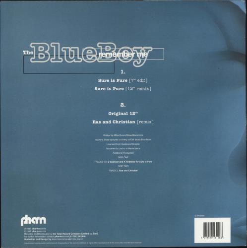 The BlueBoy Remember Me 12" vinyl single (12 inch record / Maxi-single) UK Z5J12RE724846