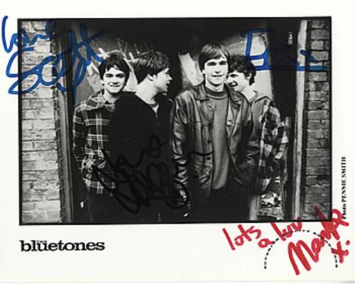 The Bluetones Autographed Photo photograph UK BTOPHAU322156