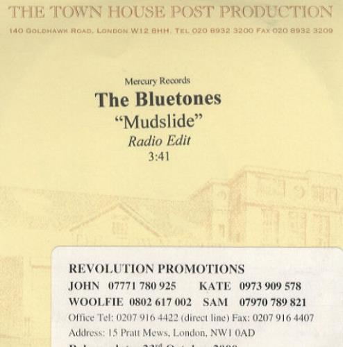The Bluetones Mudslide CD-R acetate UK BTOCRMU168667