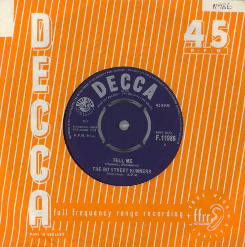 The Bo Street Runners Bo Street Runner 7" vinyl single (7 inch record / 45) UK 3LP07BO825652