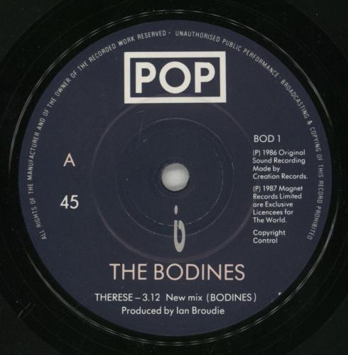 The Bodines Therese 7" vinyl single (7 inch record / 45) UK TBD07TH863244