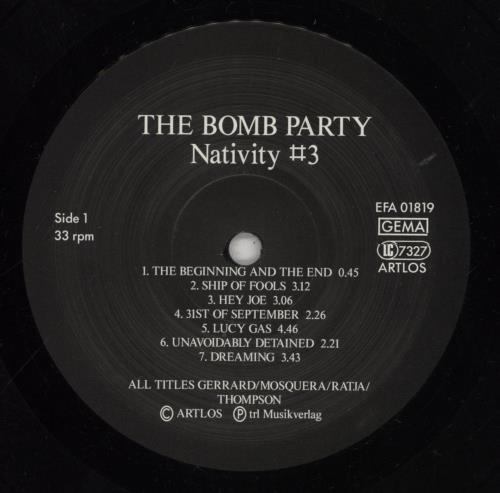 The Bomb Party Nativity #3 vinyl LP album (LP record) German T\PLPNA856497