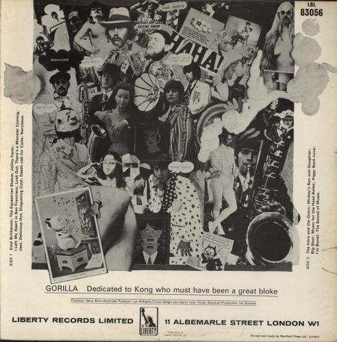 The Bonzo Dog Doo Dah Band Gorilla  - VG vinyl LP album (LP record) UK BDBLPGO794042