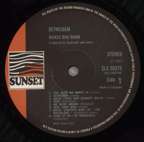 The Bonzo Dog Doo Dah Band Keynsham vinyl LP album (LP record) UK BDBLPKE612066