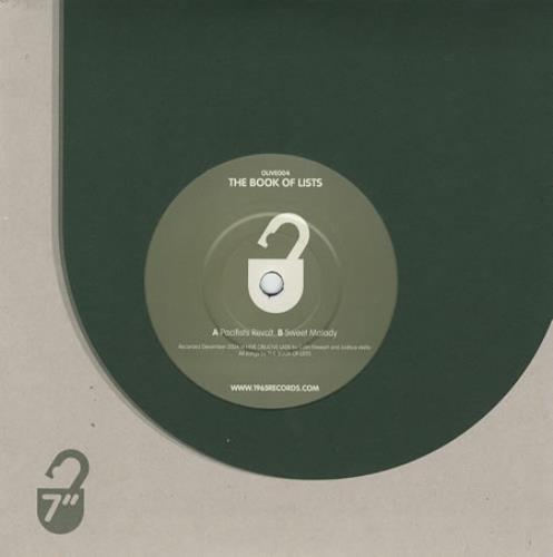 The Book Of Lists Pacifist Revolt 7" vinyl single (7 inch record / 45) UK BO807PA365207