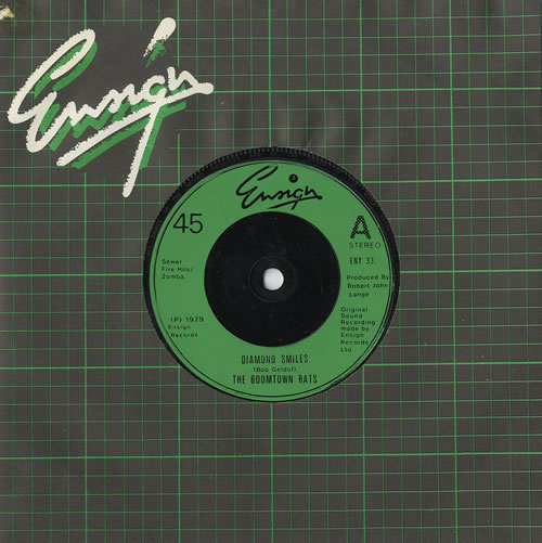 The Boomtown Rats Diamond Smiles 7" vinyl single (7 inch record / 45) UK RAT07DI465179