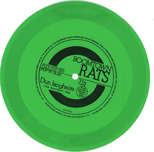 The Boomtown Rats Dun Laoghaire - Green flexi 7" vinyl single (7 inch record / 45) UK RAT07DU337151