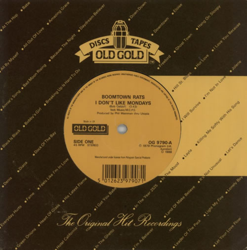 The Boomtown Rats I Don't Like Mondays 7" vinyl single (7 inch record / 45) UK RAT07ID598981