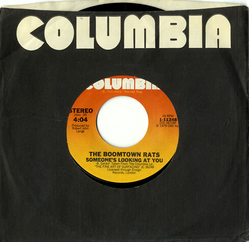 The Boomtown Rats Someone's Looking At You 7" vinyl single (7 inch record / 45) US RAT07SO630975