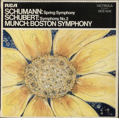 The Boston Symphony Orchestra Schumann: Symphony No. 1 "Spring" / Schubert: Symphony No. 2 vinyl LP album (LP record) UK XJ8LPSC848773