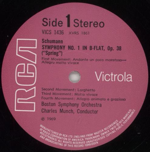 The Boston Symphony Orchestra Schumann: Symphony No. 1 "Spring" / Schubert: Symphony No. 2 vinyl LP album (LP record) UK XJ8LPSC848773