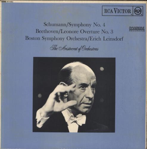 The Boston Symphony Orchestra Schumann/Symphony No. 4 Beethoven/Leonore Overture No. 3 vinyl LP album (LP record) UK XJ8LPSC747089