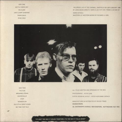 The Box Live - Muscle Out vinyl LP album (LP record) UK S77LPLI861035