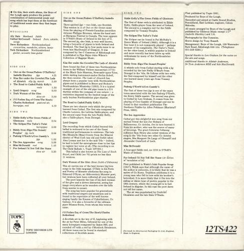 The Boys Of The Lough In The Tradition vinyl LP album (LP record) UK OTLLPIN693083