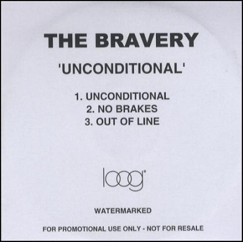 The Bravery Unconditional CD-R acetate UK TJ2CRUN320502